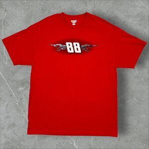 Dale Earndheart Jr. 88 Tribal Barbed Wire Y2K Nascar Racing Red T Shirt - XL